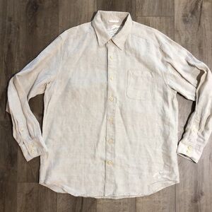 Like new! - TOMMY BAHAMA 100% Linen Long Sleeve Button Down Shirt